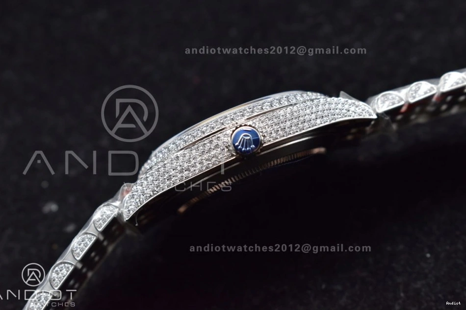 41mm Stick JDF Markers Best Version Blue DateJust Diamond 1124